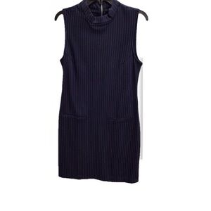 Sharagano Elegant Navy Sleeveless Dress